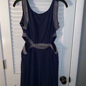 TNFC cutout waist navy dress